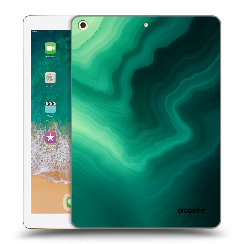 Picasee átlátszó szilikon tok az alábbi táblagépre Apple iPad 9.7" 2017 (5. gen) - Malachite