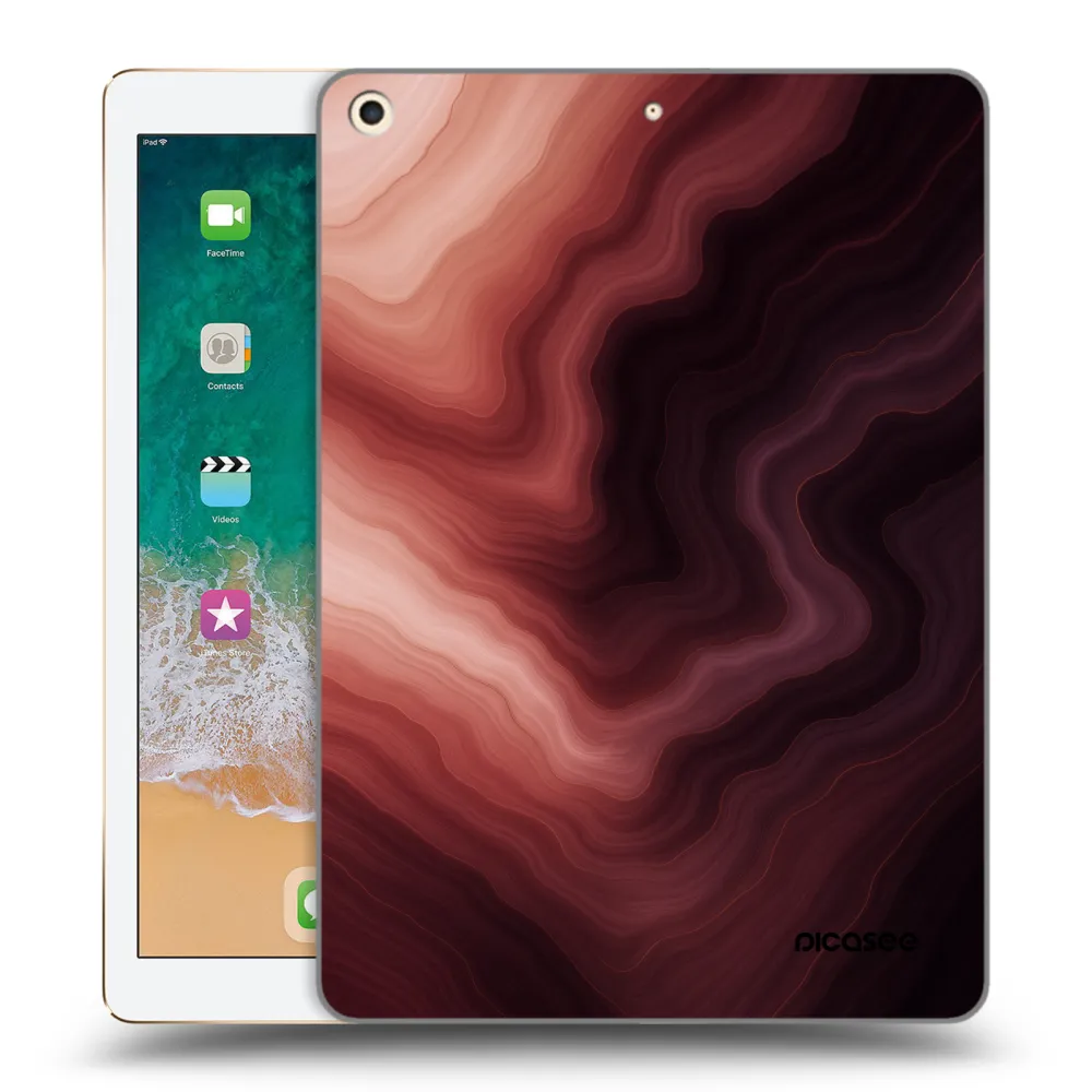 Picasee átlátszó szilikon tok az alábbi táblagépre Apple iPad 9.7" 2017 (5. gen) - Rouge