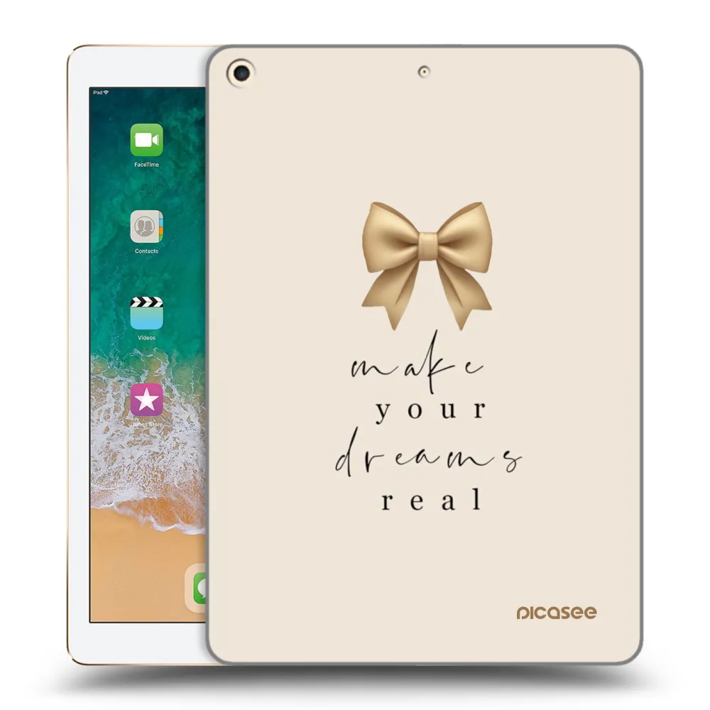 Picasee átlátszó szilikon tok az alábbi táblagépre Apple iPad 9.7" 2017 (5. gen) - Golden Dream