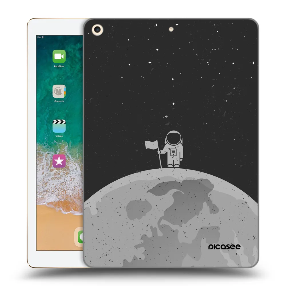 Picasee átlátszó szilikon tok az alábbi táblagépre Apple iPad 9.7" 2017 (5. gen) - Astronaut