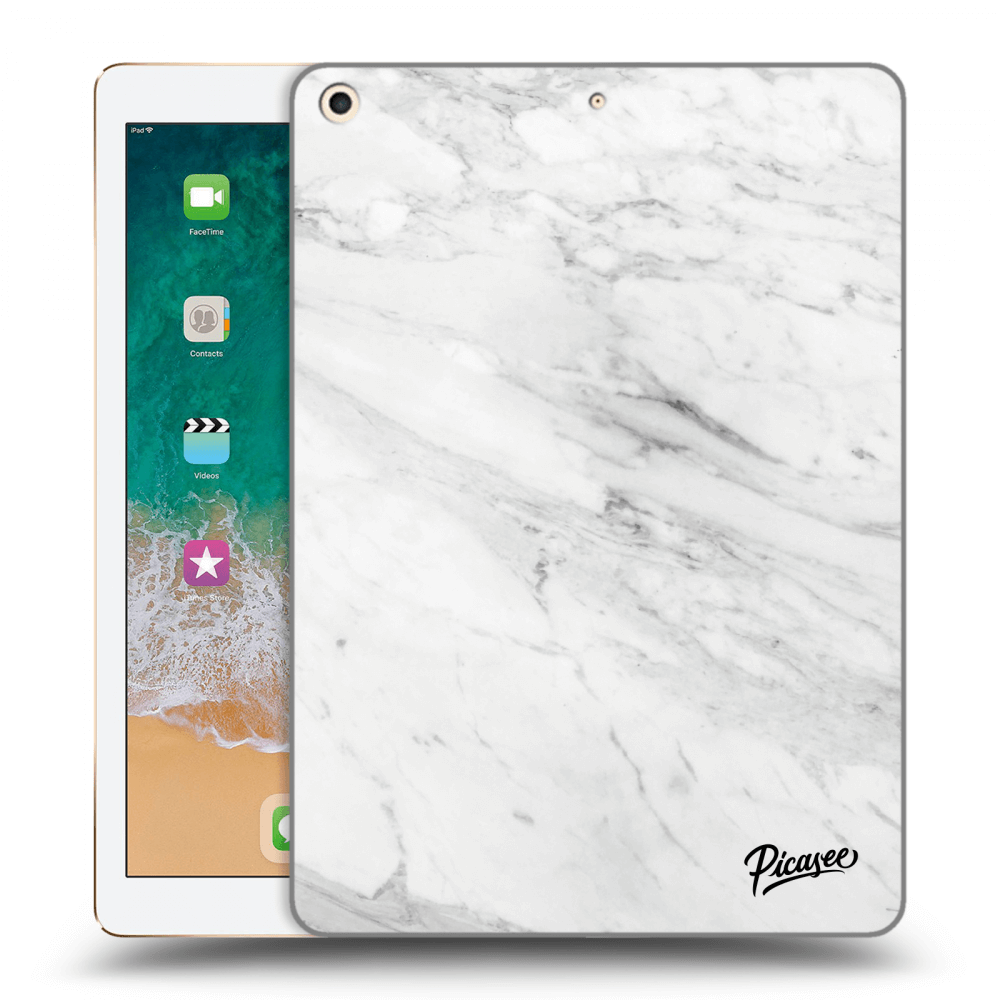 Picasee átlátszó szilikon tok az alábbi táblagépre Apple iPad 9.7" 2017 (5. gen) - White marble