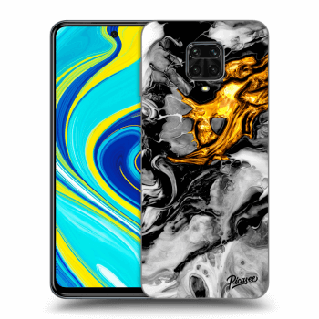 Szilikon tok erre a típusra Xiaomi Redmi Note 9 Pro - Black Gold 2