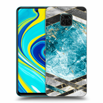 Szilikon tok erre a típusra Xiaomi Redmi Note 9S - Blue geometry