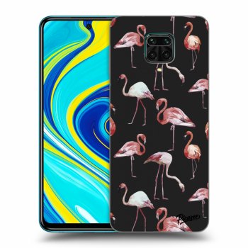 Picasee fekete szilikon tok az alábbi mobiltelefonokra Xiaomi Redmi Note 9S - Flamingos