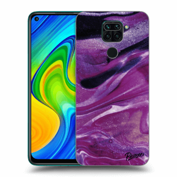 Picasee átlátszó szilikon tok az alábbi mobiltelefonokra Xiaomi Redmi Note 9 - Purple glitter