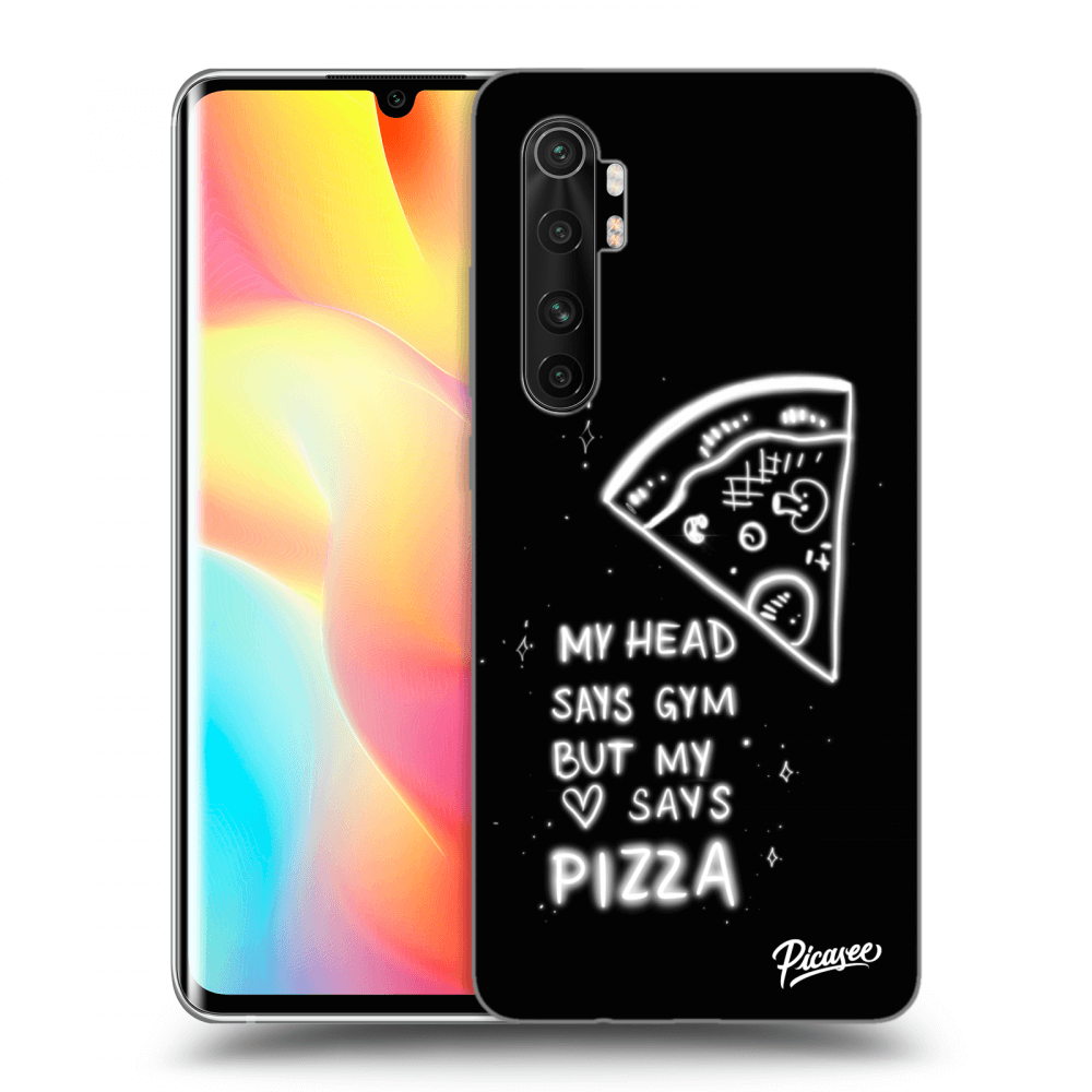 Picasee fekete szilikon tok az alábbi mobiltelefonokra Xiaomi Mi Note 10 Lite - Pizza