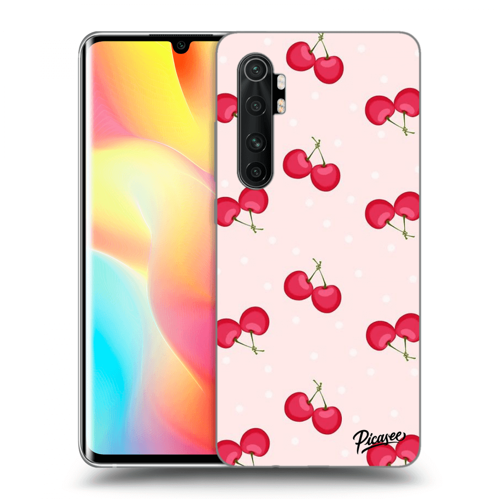 Picasee fekete szilikon tok az alábbi mobiltelefonokra Xiaomi Mi Note 10 Lite - Cherries