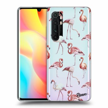 Picasee átlátszó szilikon tok az alábbi mobiltelefonokra Xiaomi Mi Note 10 Lite - Flamingos