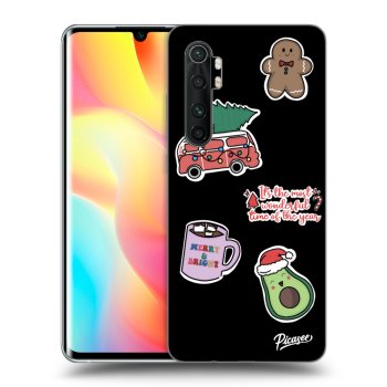Picasee fekete szilikon tok az alábbi mobiltelefonokra Xiaomi Mi Note 10 Lite - Christmas Stickers