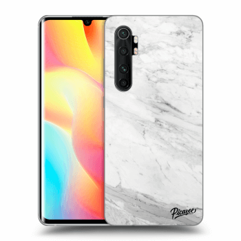 Picasee fekete szilikon tok az alábbi mobiltelefonokra Xiaomi Mi Note 10 Lite - White marble