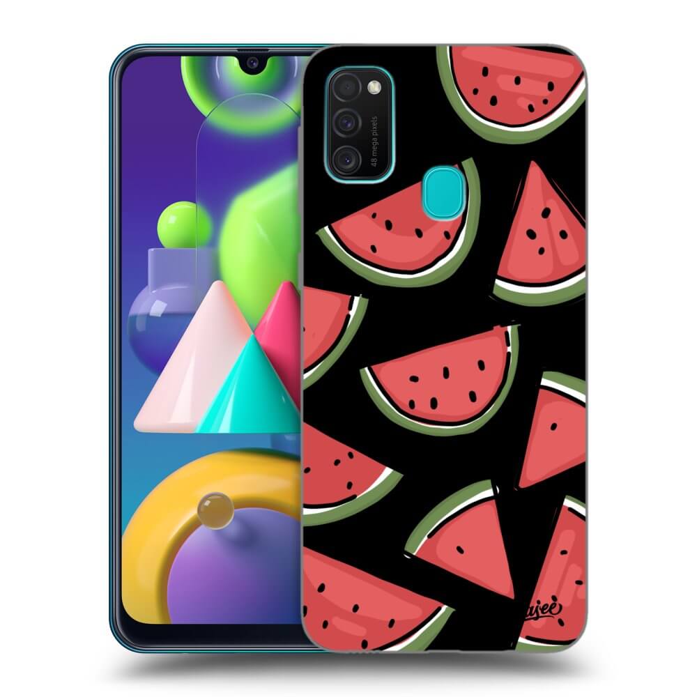 Picasee fekete szilikon tok az alábbi mobiltelefonokra Samsung Galaxy M21 M215F - Melone