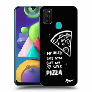 Picasee fekete szilikon tok az alábbi mobiltelefonokra Samsung Galaxy M21 M215F - Pizza