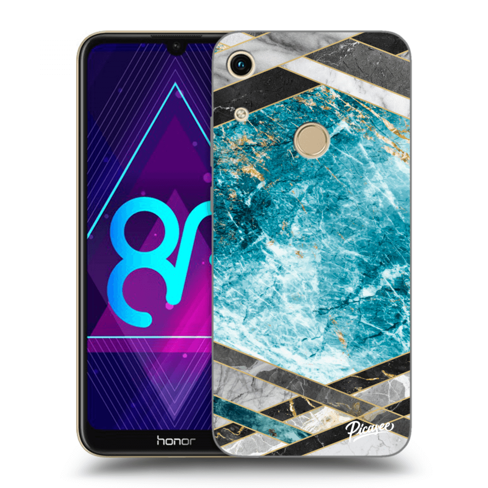 Picasee átlátszó szilikon tok az alábbi mobiltelefonokra Honor 8A - Blue geometry