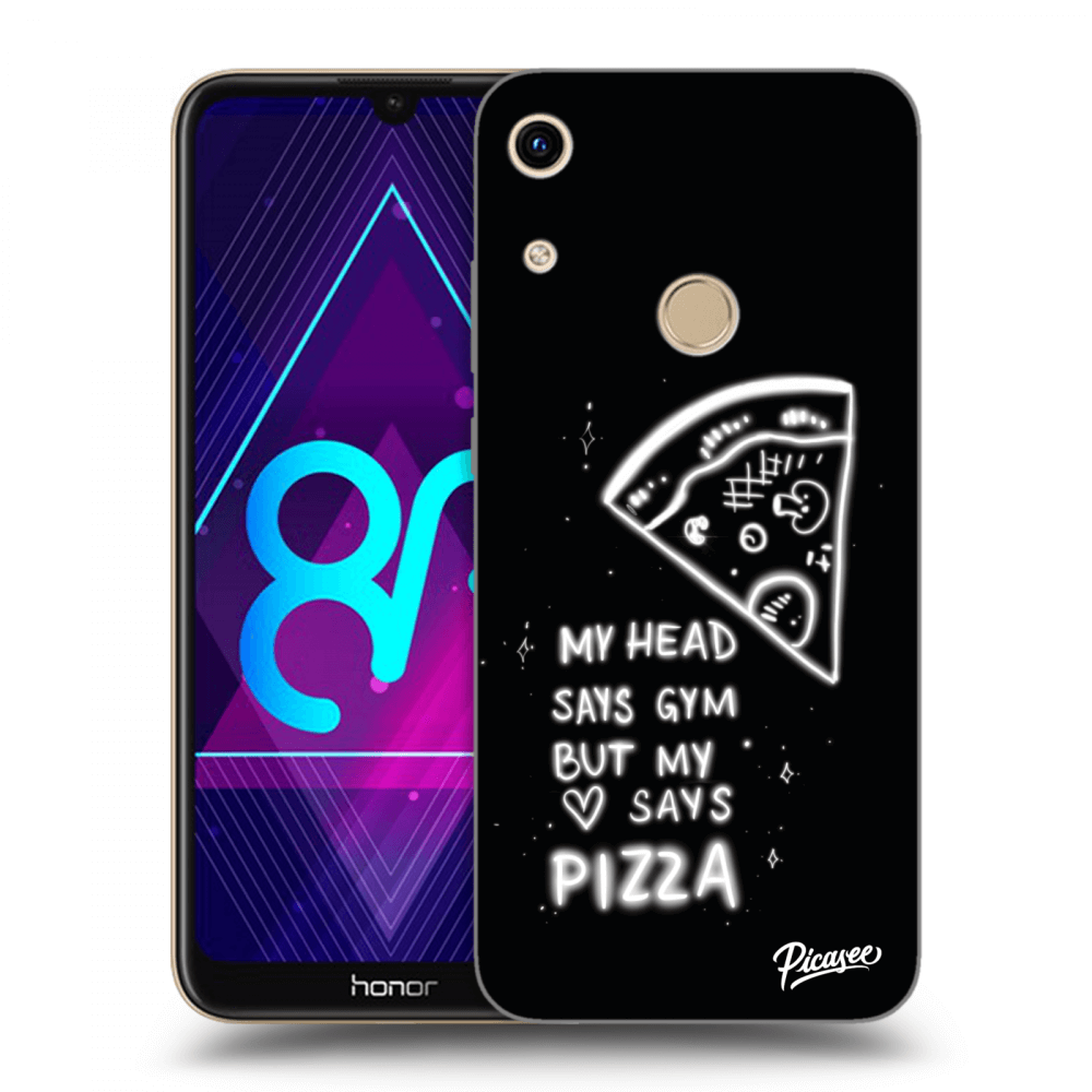 Picasee fekete szilikon tok az alábbi mobiltelefonokra Honor 8A - Pizza