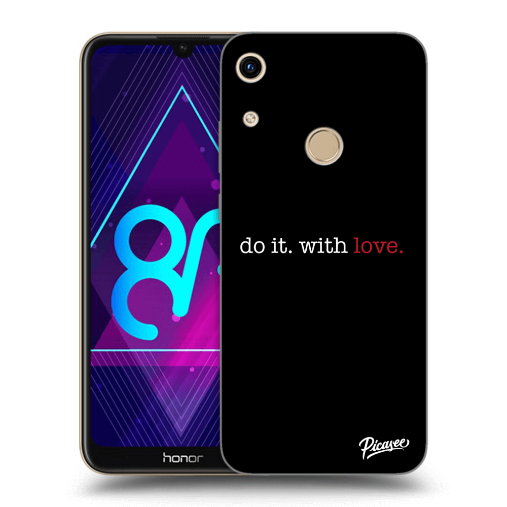 Picasee fekete szilikon tok az alábbi mobiltelefonokra Honor 8A - Do it. With love.