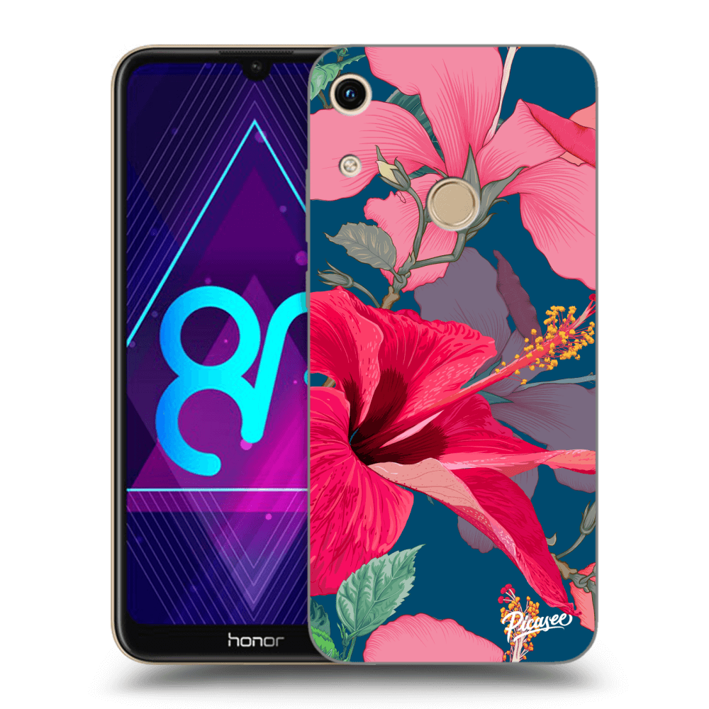 Picasee fekete szilikon tok az alábbi mobiltelefonokra Honor 8A - Hibiscus