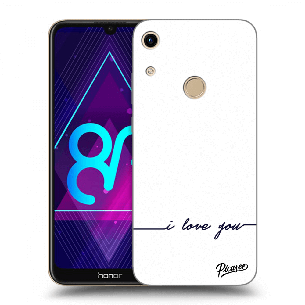 Picasee átlátszó szilikon tok az alábbi mobiltelefonokra Honor 8A - I love you