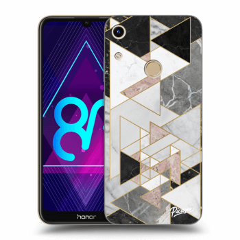 Picasee fekete szilikon tok az alábbi mobiltelefonokra Honor 8A - Light geometry