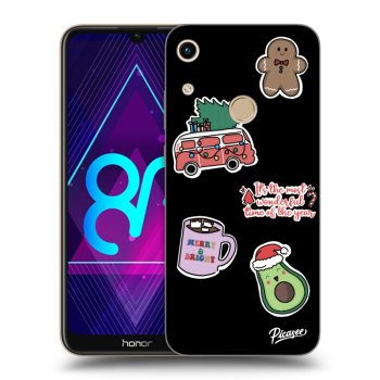 Picasee fekete szilikon tok az alábbi mobiltelefonokra Honor 8A - Christmas Stickers