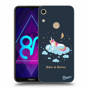 Picasee fekete szilikon tok az alábbi mobiltelefonokra Honor 8A - Believe In Unicorns