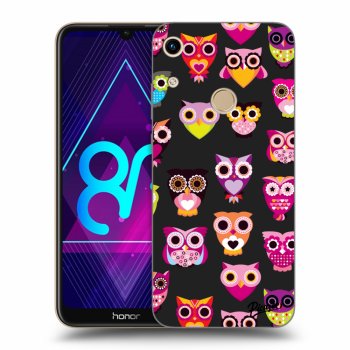 Picasee fekete szilikon tok az alábbi mobiltelefonokra Honor 8A - Owls
