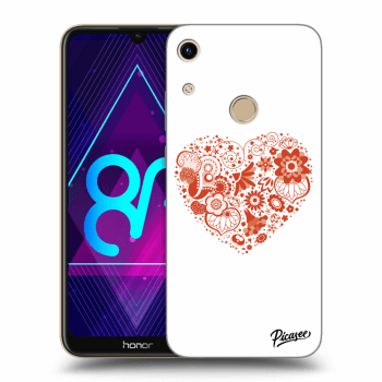 Picasee fekete szilikon tok az alábbi mobiltelefonokra Honor 8A - Big heart