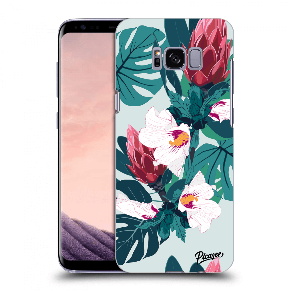 Picasee fekete szilikon tok az alábbi mobiltelefonokra Samsung Galaxy S8 G950F - Rhododendron
