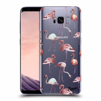 Picasee átlátszó szilikon tok az alábbi mobiltelefonokra Samsung Galaxy S8 G950F - Flamingos