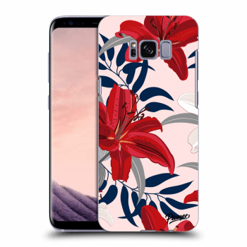 Szilikon tok erre a típusra Samsung Galaxy S8 G950F - Red Lily