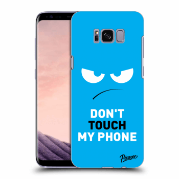 Picasee fekete szilikon tok az alábbi mobiltelefonokra Samsung Galaxy S8 G950F - Angry Eyes - Blue