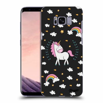 Picasee fekete szilikon tok az alábbi mobiltelefonokra Samsung Galaxy S8 G950F - Unicorn star heaven
