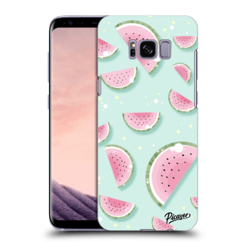 Picasee fekete szilikon tok az alábbi mobiltelefonokra Samsung Galaxy S8 G950F - Watermelon 2