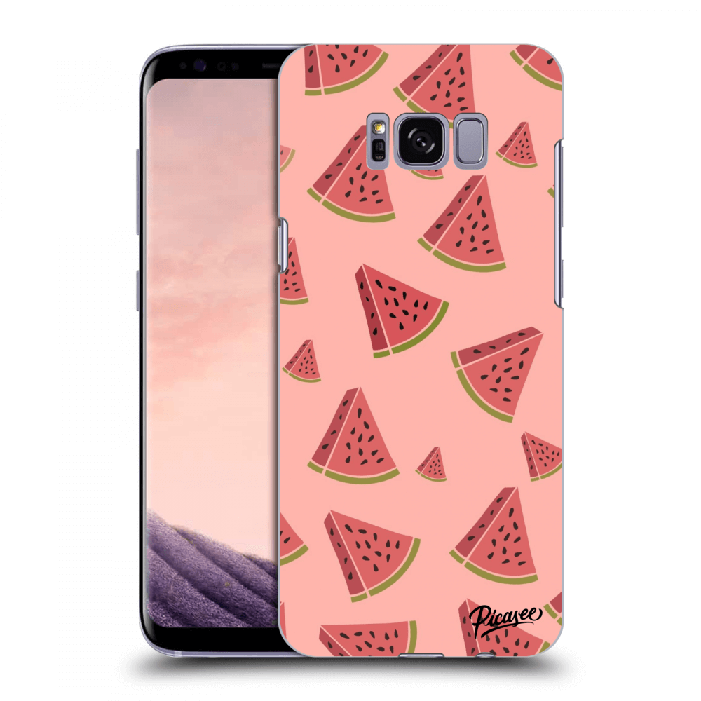 Picasee fekete szilikon tok az alábbi mobiltelefonokra Samsung Galaxy S8 G950F - Watermelon