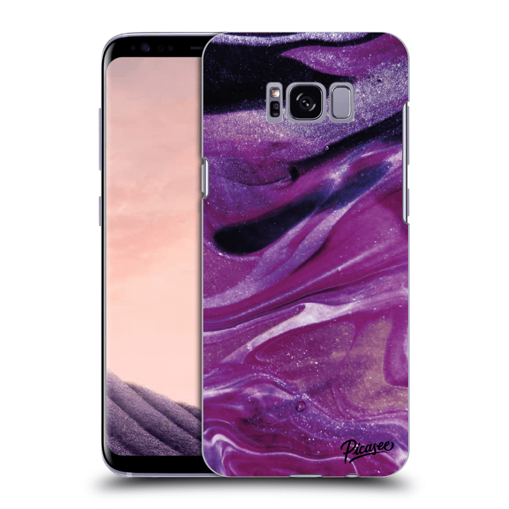 Picasee átlátszó szilikon tok az alábbi mobiltelefonokra Samsung Galaxy S8 G950F - Purple glitter