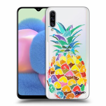 Picasee átlátszó szilikon tok az alábbi mobiltelefonokra Samsung Galaxy A30s A307F - Pineapple