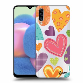 Picasee átlátszó szilikon tok az alábbi mobiltelefonokra Samsung Galaxy A30s A307F - Colored heart