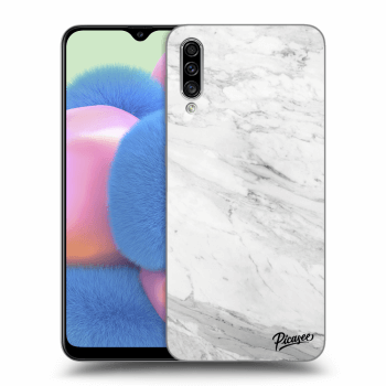 Picasee átlátszó szilikon tok az alábbi mobiltelefonokra Samsung Galaxy A30s A307F - White marble