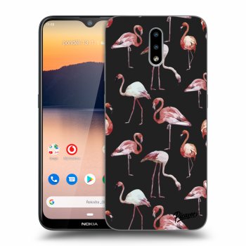 Picasee fekete szilikon tok az alábbi mobiltelefonokra Nokia 2.3 - Flamingos