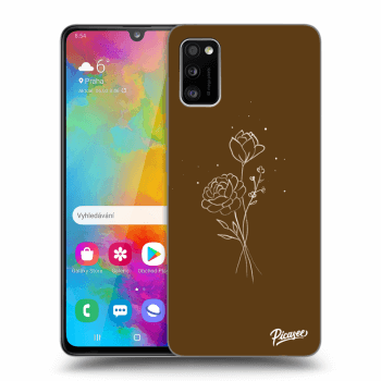 Picasee átlátszó szilikon tok az alábbi mobiltelefonokra Samsung Galaxy A41 A415F - Brown flowers