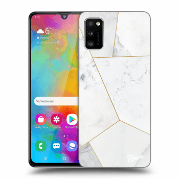 Szilikon tok erre a típusra Samsung Galaxy A41 A415F - White tile
