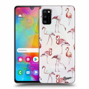 Picasee átlátszó szilikon tok az alábbi mobiltelefonokra Samsung Galaxy A41 A415F - Flamingos