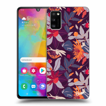 Szilikon tok erre a típusra Samsung Galaxy A41 A415F - Purple Leaf