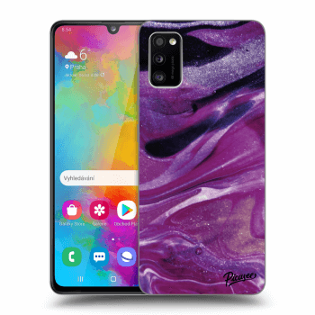 Picasee átlátszó szilikon tok az alábbi mobiltelefonokra Samsung Galaxy A41 A415F - Purple glitter