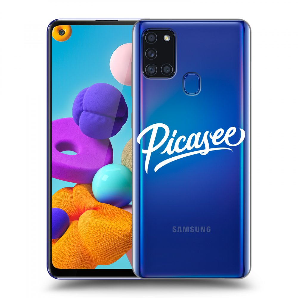 Picasee átlátszó szilikon tok az alábbi mobiltelefonokra Samsung Galaxy A21s - Picasee - White