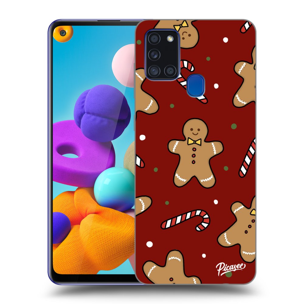Picasee átlátszó szilikon tok az alábbi mobiltelefonokra Samsung Galaxy A21s - Gingerbread 2