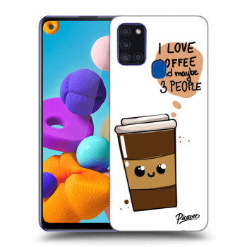 Szilikon tok erre a típusra Samsung Galaxy A21s - Cute coffee