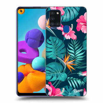 Szilikon tok erre a típusra Samsung Galaxy A21s - Pink Monstera