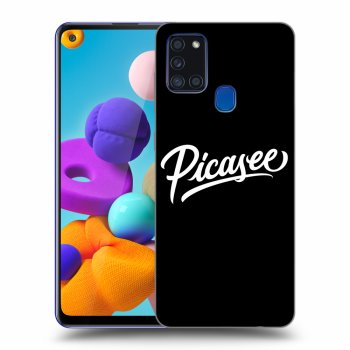 Szilikon tok erre a típusra Samsung Galaxy A21s - Picasee - old logo - white