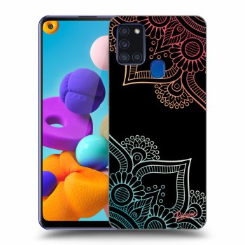 Szilikon tok erre a típusra Samsung Galaxy A21s - Flowers pattern