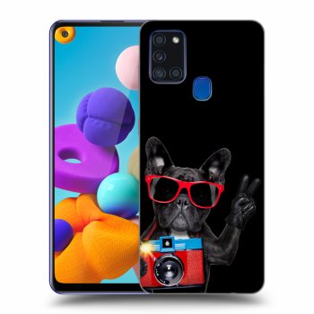 Szilikon tok erre a típusra Samsung Galaxy A21s - French Bulldog